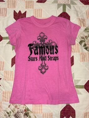 Metal Mulisha Famous Stars & Straps Pink Graphic Tee